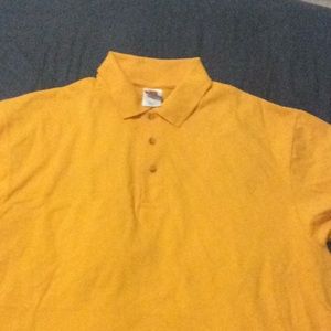 Orange Hanes Polo